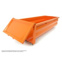 Rib-less hooklift bin, mid-high