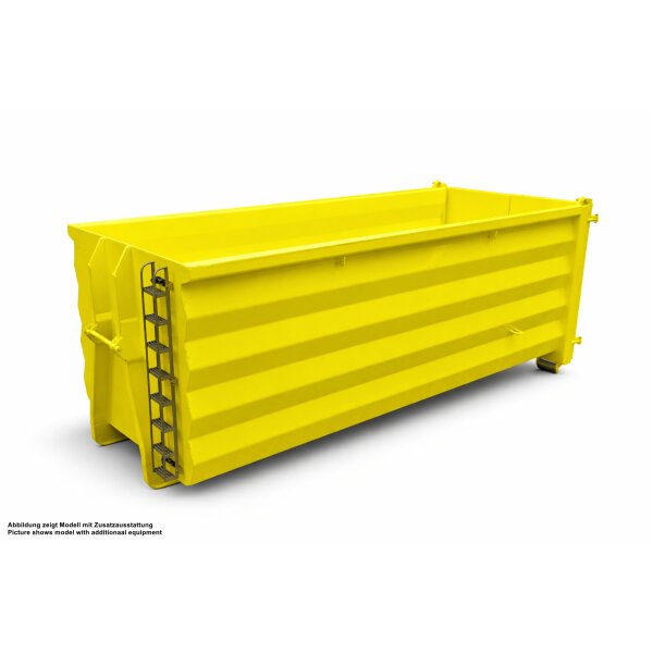 Rib-less hooklift bin, high