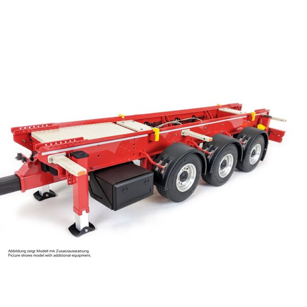 Tridem drawbar trailer for roll-off containers
