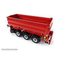 Tridem drawbar trailer for roll-off containers