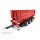 Tridem drawbar trailer for roll-off containers