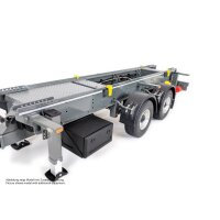 Tandem drawbar trailer for roll-off containers