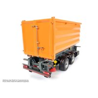 Tandem drawbar trailer for roll-off containers