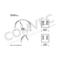 Mudguard half for 73mm double tires