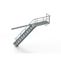 Podest mit Treppe Längsseite